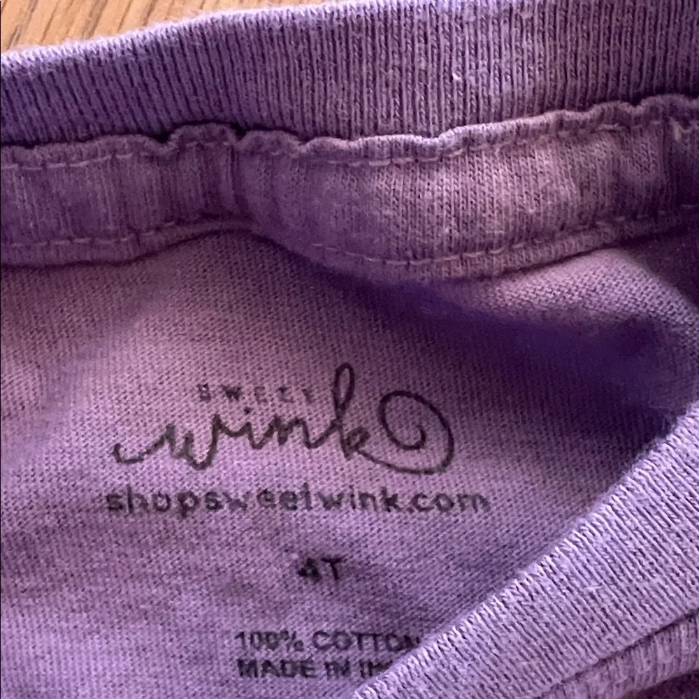 Purple Kids T-Shirt with Bunny Design - Picture 2 of 2